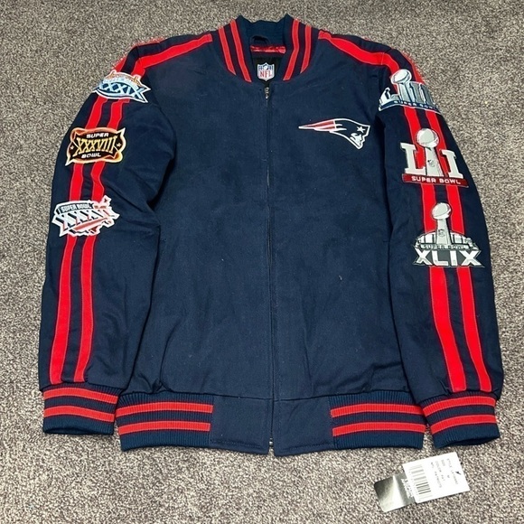 New England Patriots Super Bowl Champion Varsity Letterman Jacket Sz M